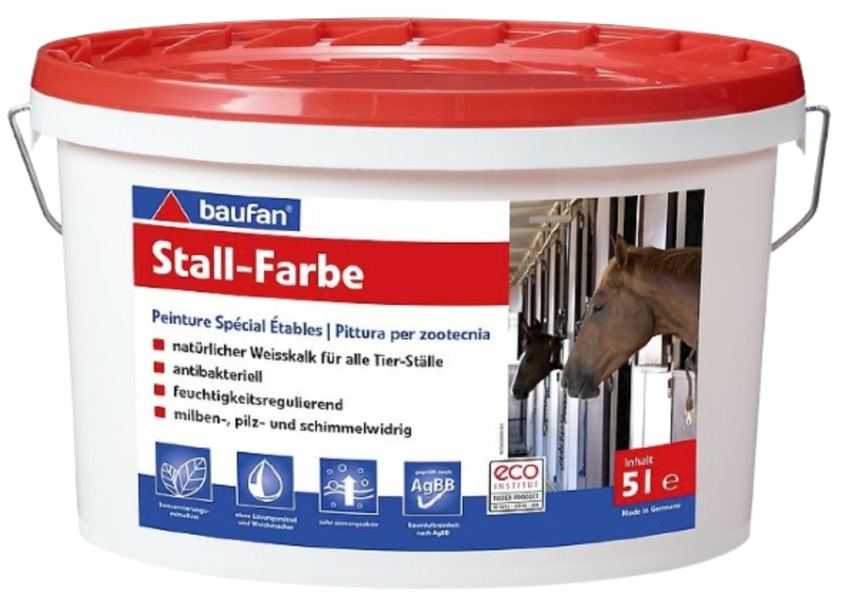 Baufan Stallfarbe 5L antibakteriell mineralisch weiß Baufan Stallfarbe 5L antibakteriell mineralisch weiß
