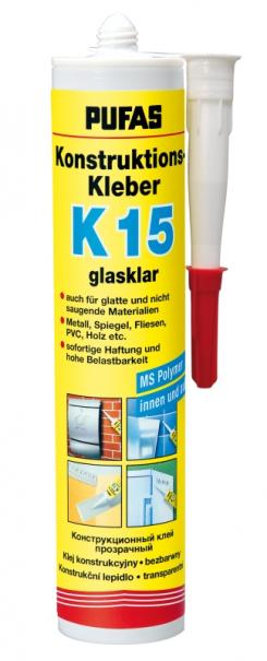 K15 Pufas Konstruktionskleber K15 glasklar