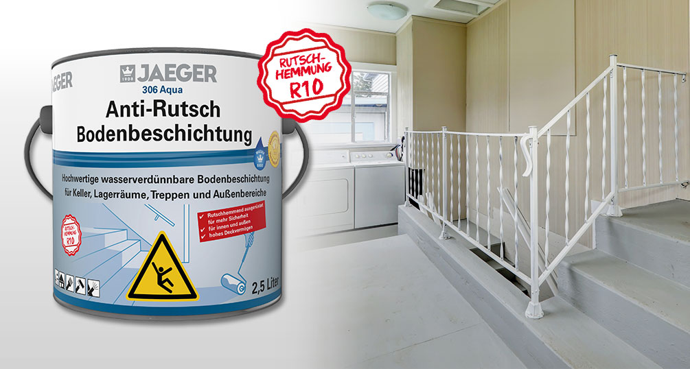 Anti-Rutsch Jaeger 306 Aqua Anti Rutsch Bodenbeschichtung RAL 7001 2,5L